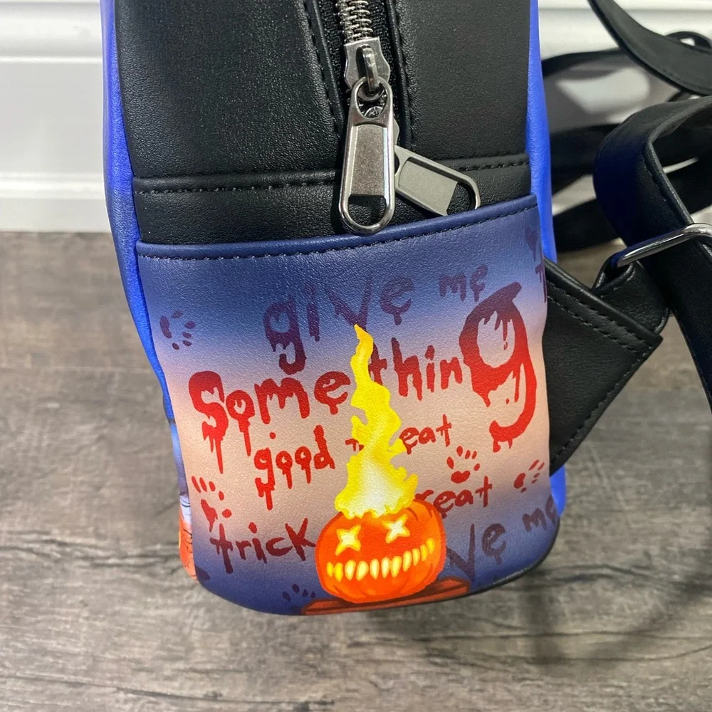 NEW | LOUNGEFLY Trick 'R Treat Glow-In-The-Dark Sam Mini Backpack